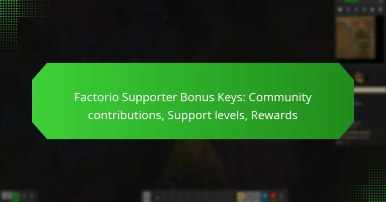 Factorio Supporter Bonus Keys: Community contributions, Support levels, Rewards