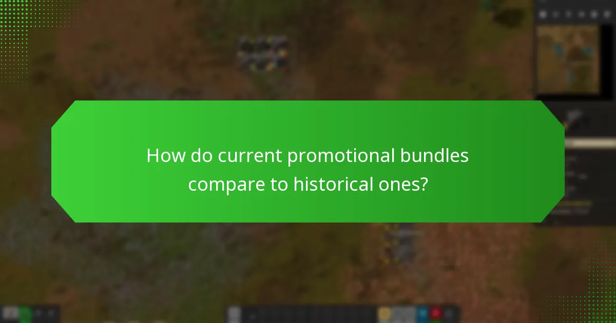 How do current promotional bundles compare to historical ones?