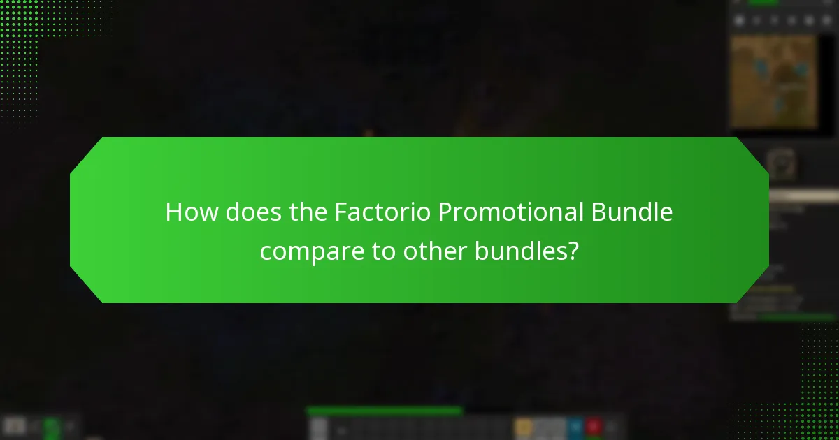 How does the Factorio Promotional Bundle compare to other bundles?