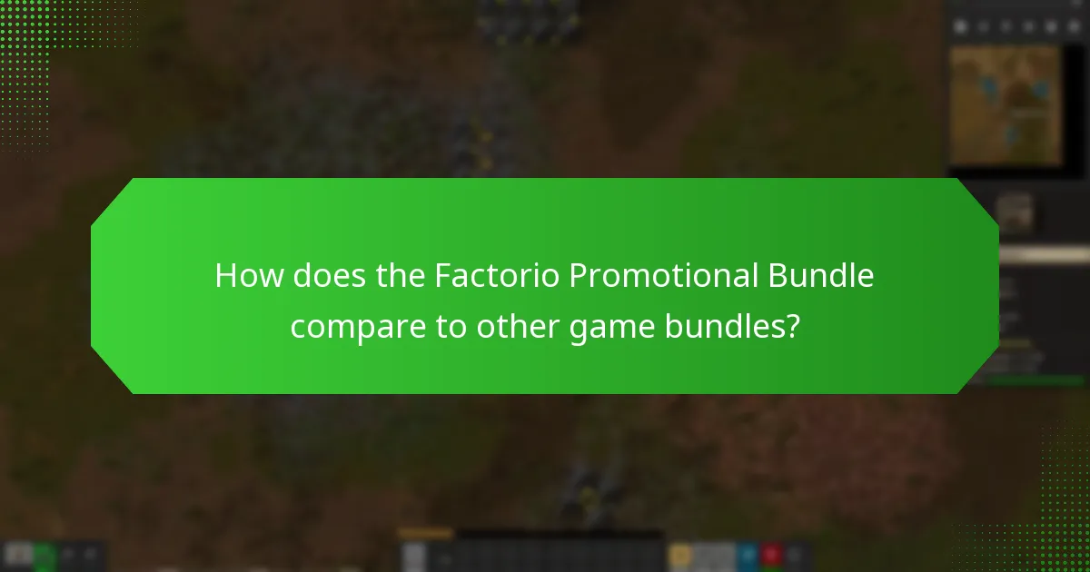 How does the Factorio Promotional Bundle compare to other game bundles?