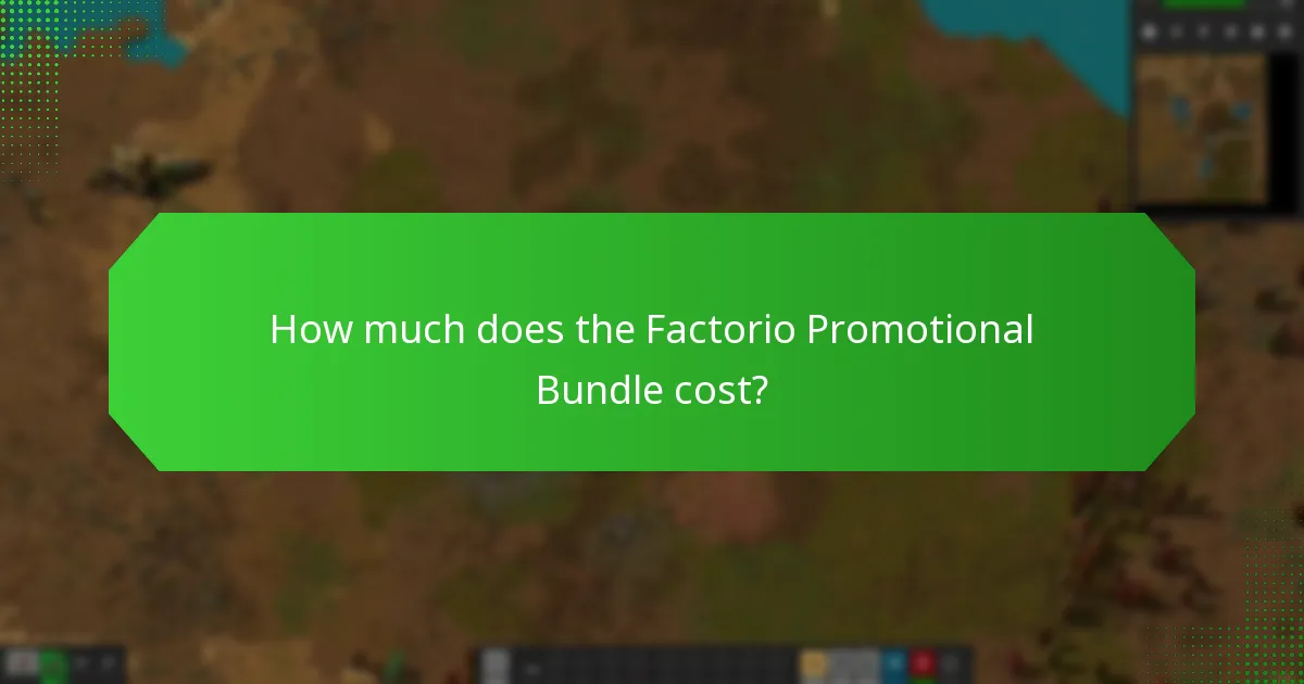 How much does the Factorio Promotional Bundle cost?