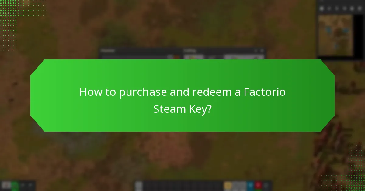 How to purchase and redeem a Factorio Steam Key?
