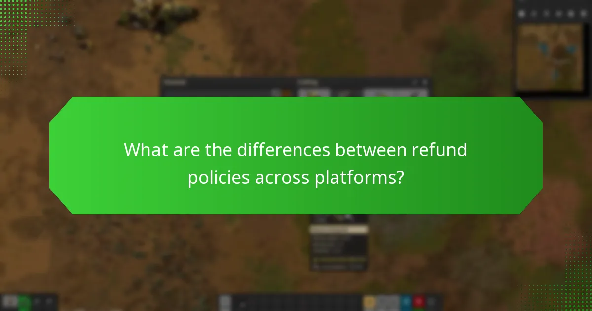 What are the differences between refund policies across platforms?