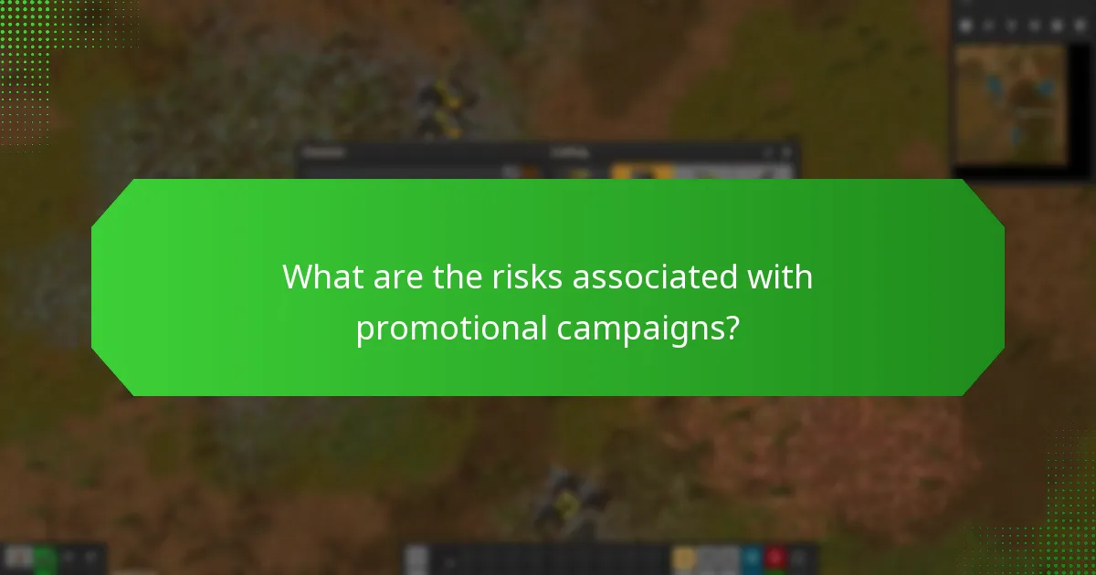What are the risks associated with promotional campaigns?