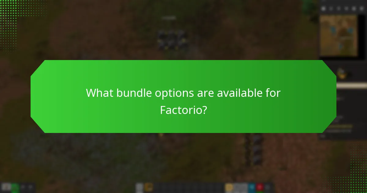 What bundle options are available for Factorio?