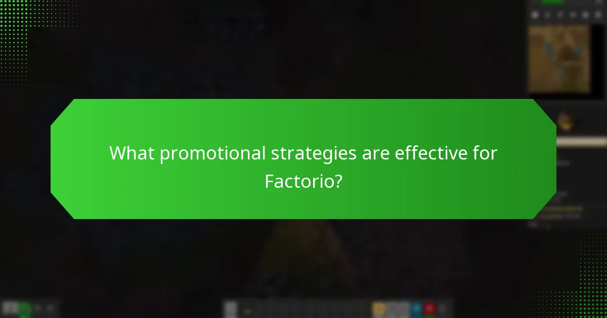 What promotional strategies are effective for Factorio?