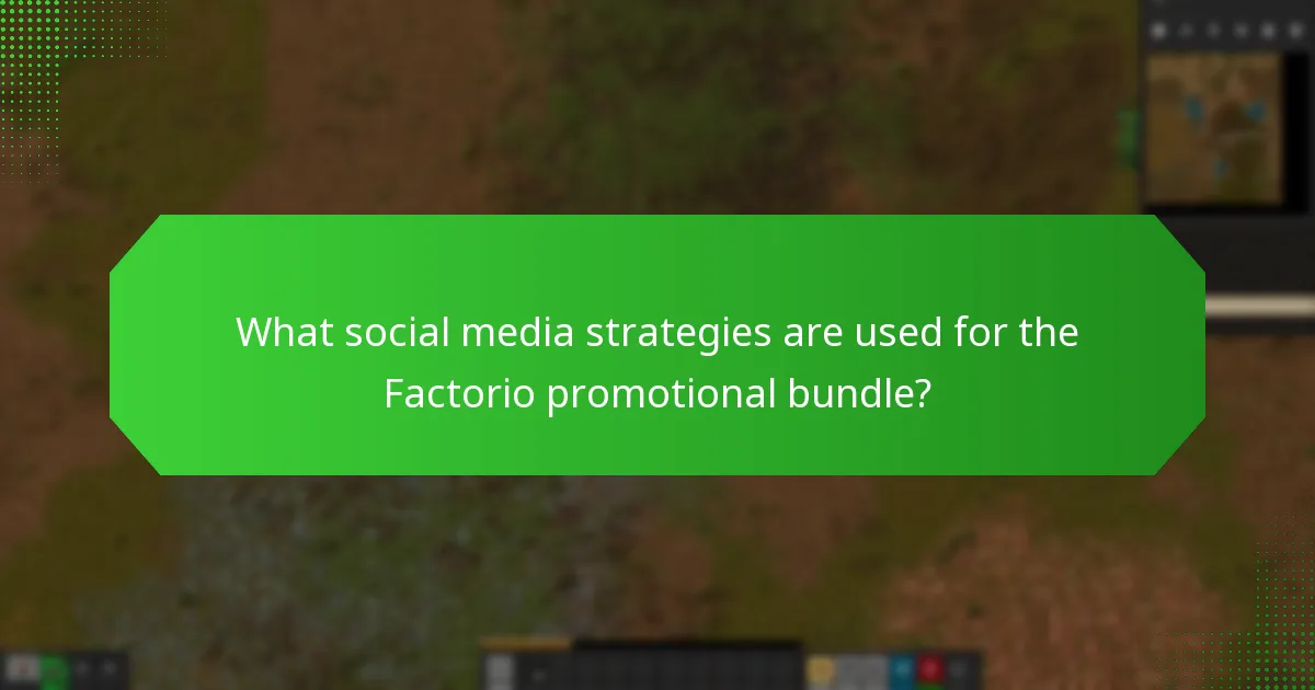What social media strategies are used for the Factorio promotional bundle?