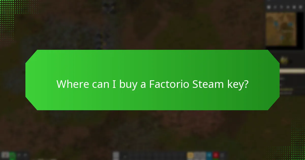 Where can I buy a Factorio Steam key?