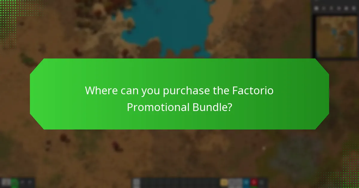 Where can you purchase the Factorio Promotional Bundle?