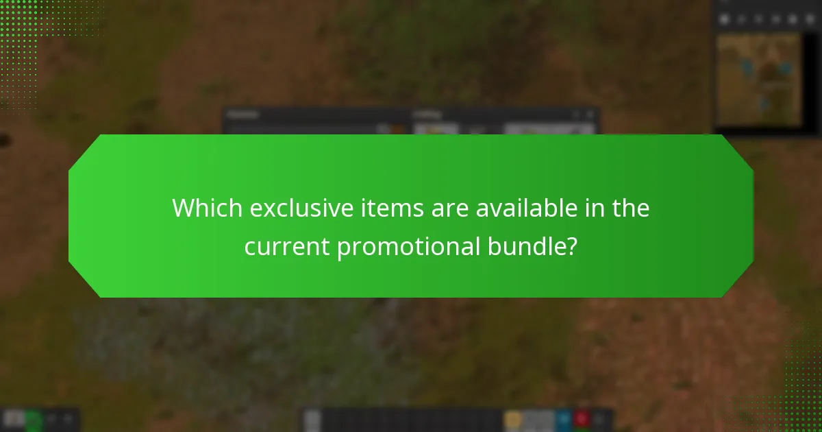 Which exclusive items are available in the current promotional bundle?
