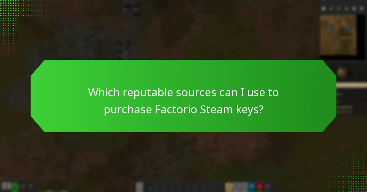 Which reputable sources can I use to purchase Factorio Steam keys?